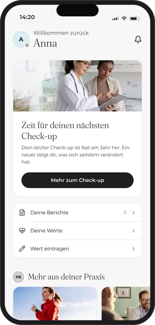 Erinnerung an den nächsten Check-up